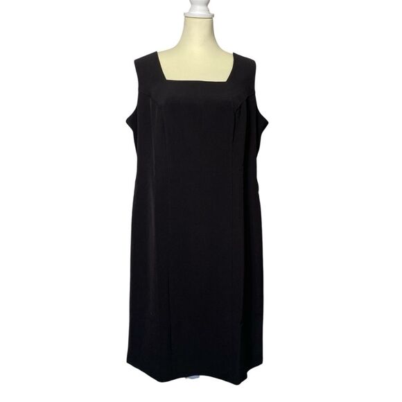 Jessica London Classic Elegant Black Sleeveless Dress Women's Size 16W - Picture 1 of 15